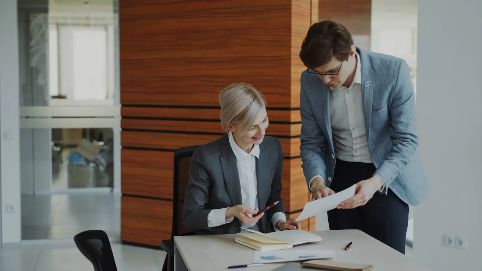 Payroll team reviewing documentation