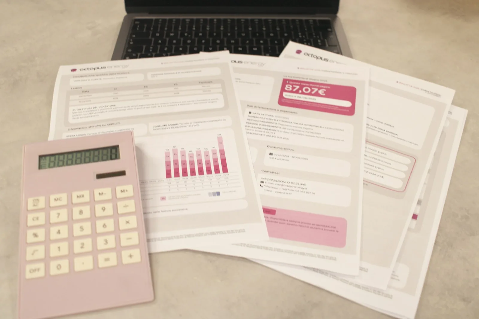 Contractor reviewing payroll information